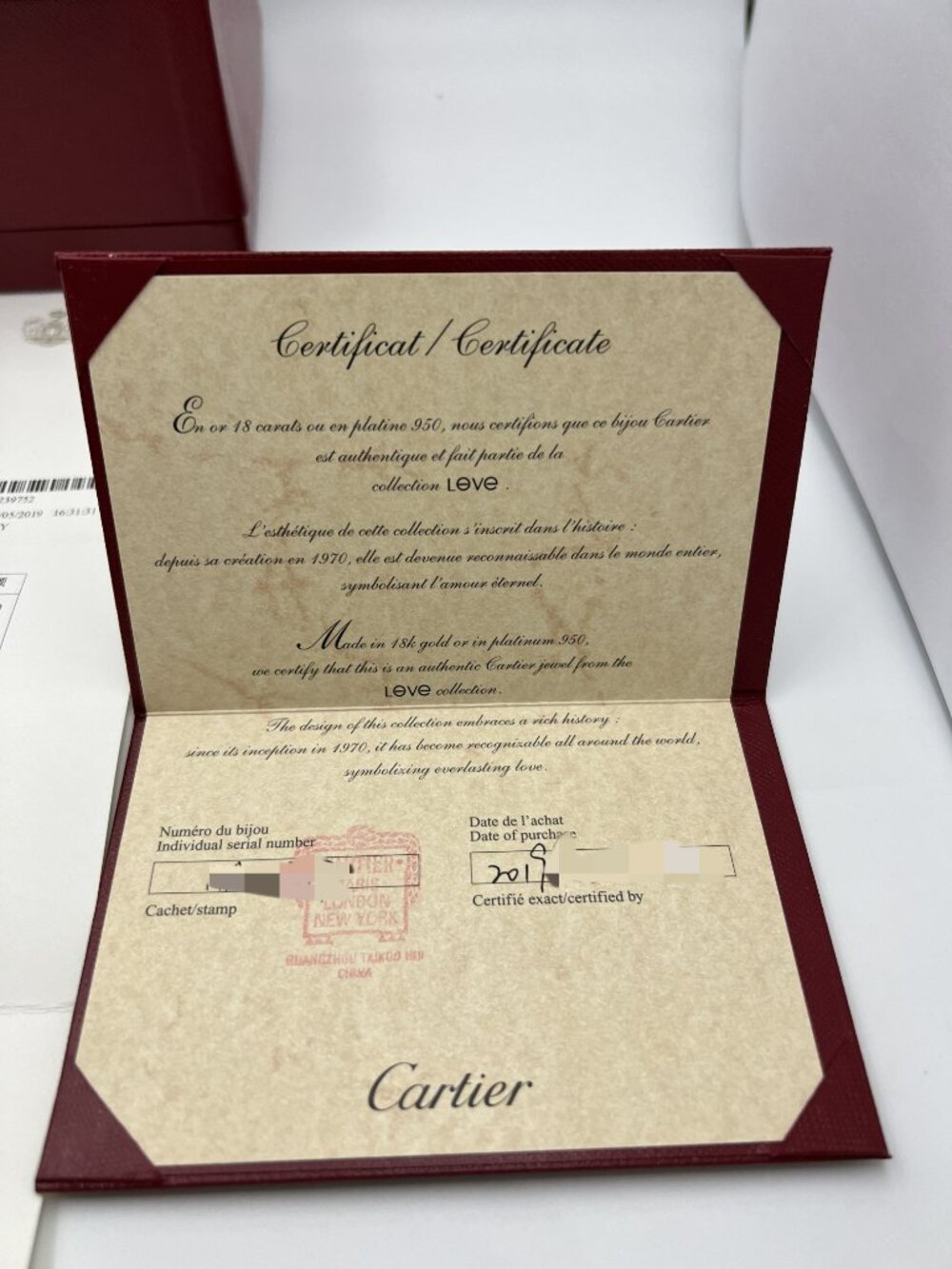 Authentic Cartier LOVE Bracelet Small Model 18K Rose Gold Size 17 Full Set - Picture 11 of 11